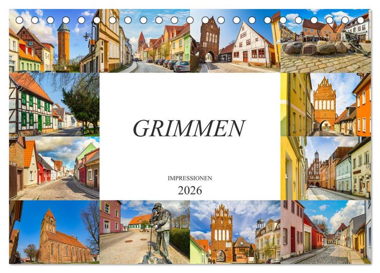 Produktbild: Grimmen Impressionen (Tischkalender 2026 DIN A5 quer), CALVENDO Monatskalender