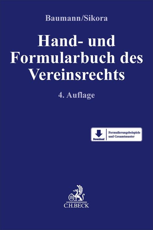 Produktbild: Hand- und Formularbuch des Vereinsrechts