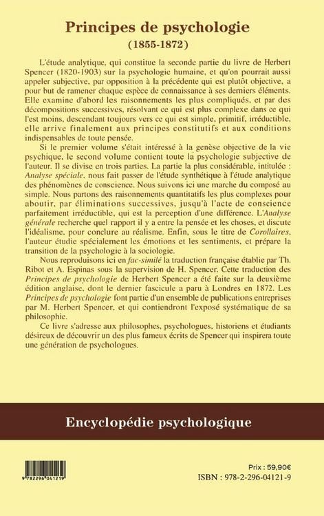 Produktbild: Principes de psychologie (volume 2)