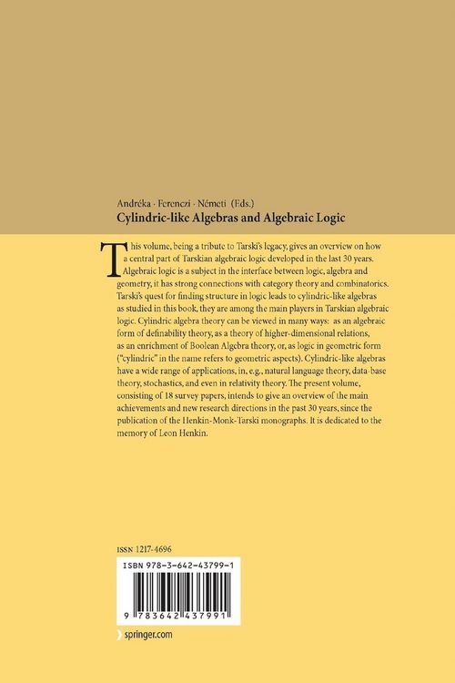 Produktbild: Cylindric-like Algebras and Algebraic Logic