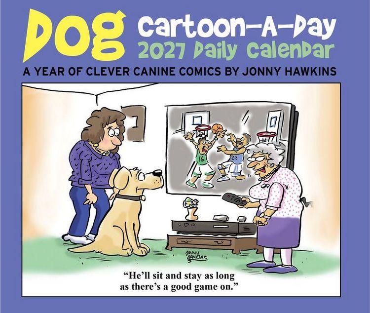 Produktbild: Dog Cartoon-A-Day by Jonny Hawkins 2027 5.4 X 6.2 Box Calendar