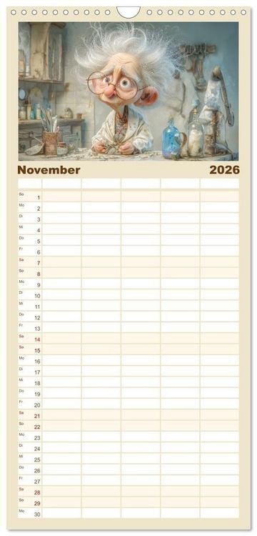 Produktbild: Familienplaner 2026 - Oma macht jetzt Sonderschicht mit 5 Spalten (Wandkalender, 21 x 45 cm) CALVENDO