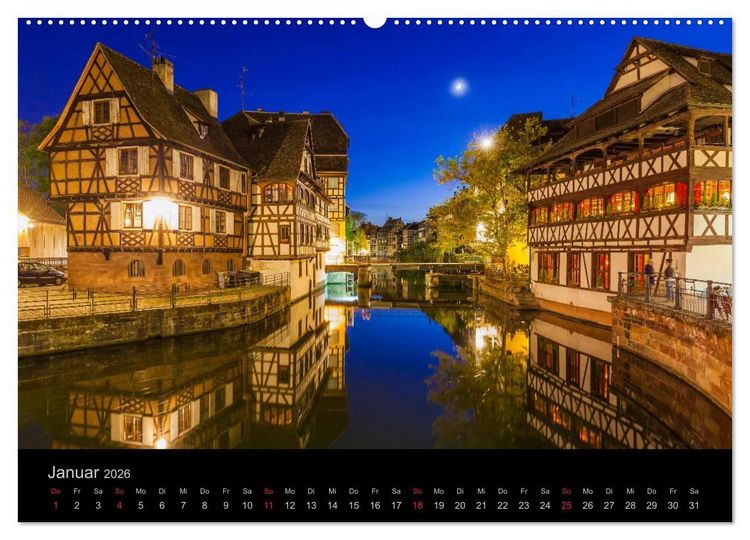 Produktbild: Stra&szlig;burg Impressionen (hochwertiger Premium Wandkalender 2026 DIN A2 quer), Kunstdruck in Hochglanz