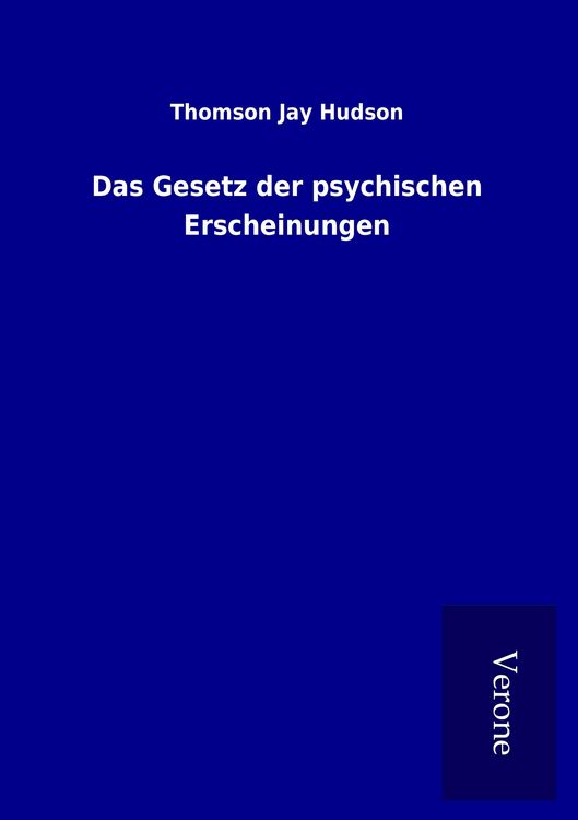 Produktbild: Das Gesetz der psychischen Erscheinungen