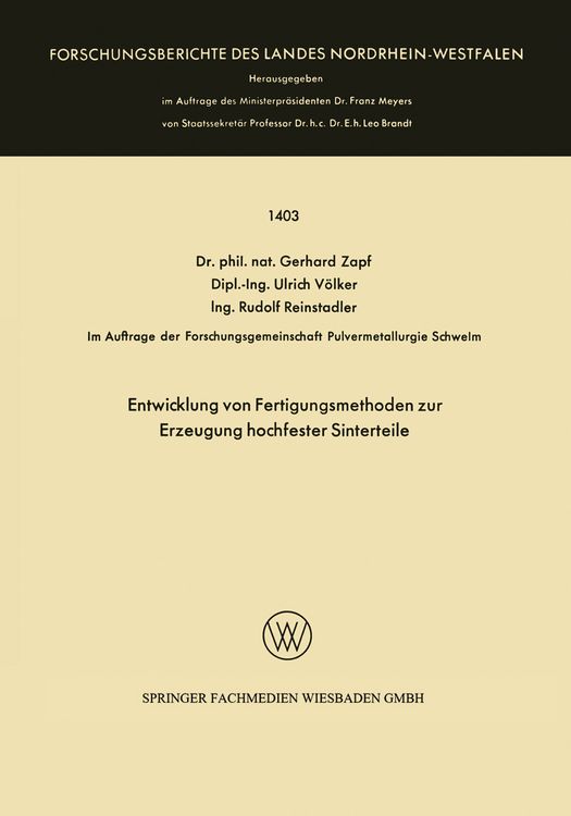 Produktbild: Entwicklung von Fertigungsmethoden zur Erzeugung hochfester Sinterteile