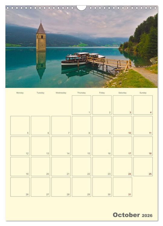 Produktbild: Romantic Northern Italy (Wall Calendar 2026 DIN A3 portrait), CALVENDO 12 Month Wall Calendar