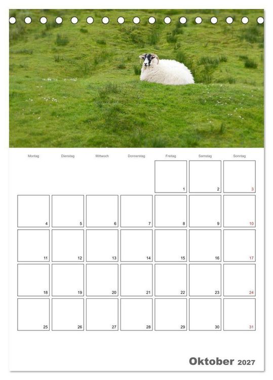Produktbild: Schottland f&uuml;r Naturliebhaber (Tischkalender 2027 DIN A5 hoch), CALVENDO Monatskalender