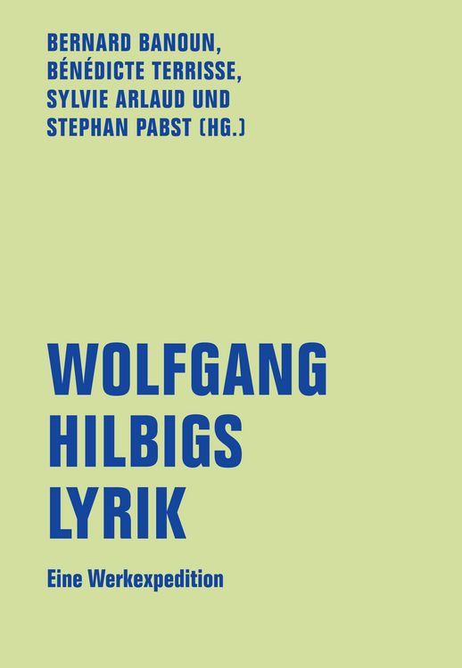 Produktbild: Wolfgang Hilbigs Lyrik