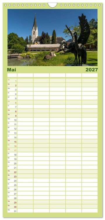 Produktbild: Familienplaner 2027 - Oberstdorf und Umgebung mit 5 Spalten (Wandkalender, 21 x 45 cm) CALVENDO