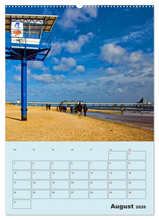 Produktbild: Kaiserb&auml;der auf Usedom (hochwertiger Premium Wandkalender 2026 DIN A2 hoch), Kunstdruck in Hochglanz