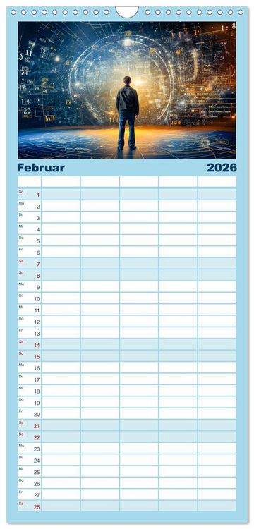 Produktbild: Familienplaner 2026 - Universum der Wissenschaften mit 5 Spalten (Wandkalender, 21 x 45 cm) CALVENDO