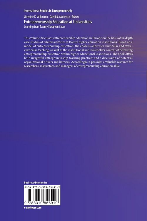 Produktbild: Entrepreneurship Education at Universities
