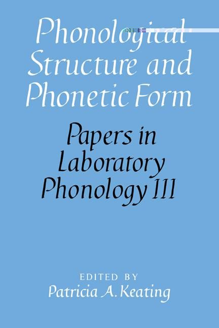 Produktbild: Phonological Structure and Phonetic Form