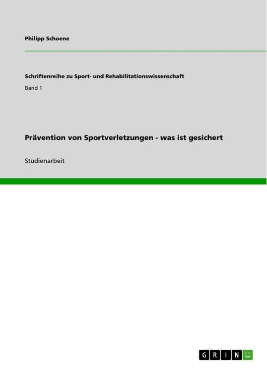 Produktbild: Pr&auml;vention von Sportverletzungen - was ist gesichert