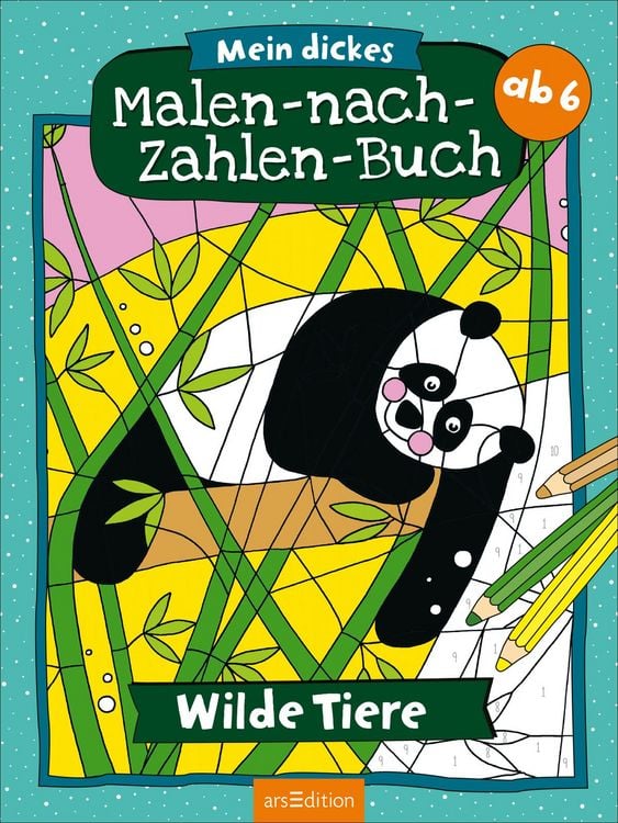 Produktbild: Mein dickes Malen-nach-Zahlen-Buch &ndash; Wilde Tiere