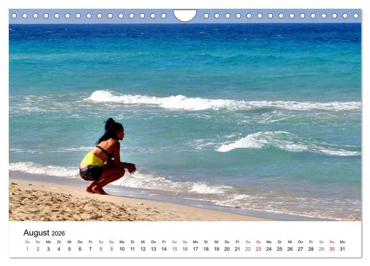 Produktbild: Meeres-Lust - Strandnixen in Kuba (Wandkalender 2026 DIN A4 quer), CALVENDO Monatskalender