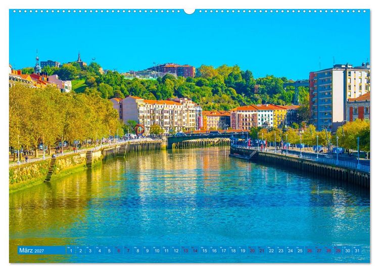 Produktbild: Buntes Bilbao (Wandkalender 2027 DIN A2 quer), CALVENDO Monatskalender