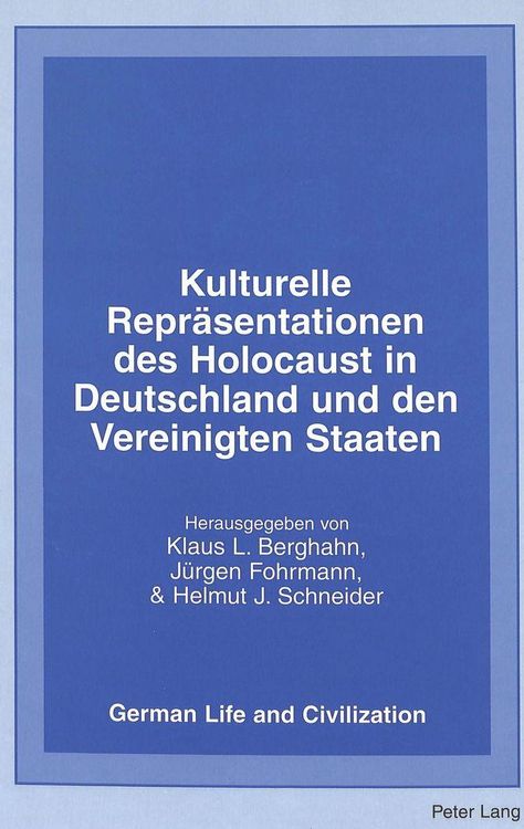 Produktbild: Kulturelle Repr&auml;sentationen des Holocaust in Deutschland und den Vereinigten Staaten