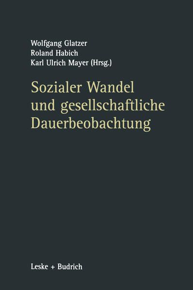Produktbild: Sozialer Wandel und gesellschaftliche Dauerbeobachtung