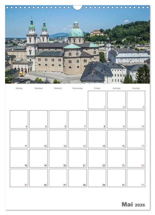 Produktbild: Bezauberndes SALZBURG / Terminplaner (Wandkalender 2026 DIN A3 hoch), CALVENDO Monatskalender
