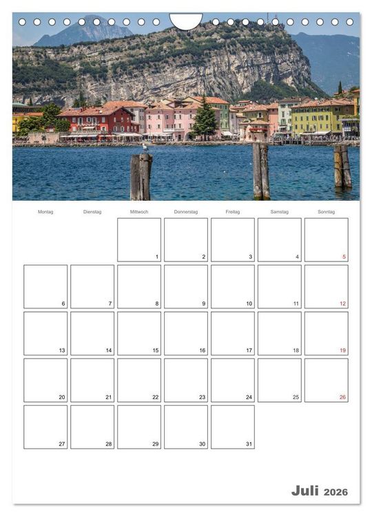 Produktbild: GARDASEE Terminplaner (Wandkalender 2026 DIN A4 hoch), CALVENDO Monatskalender