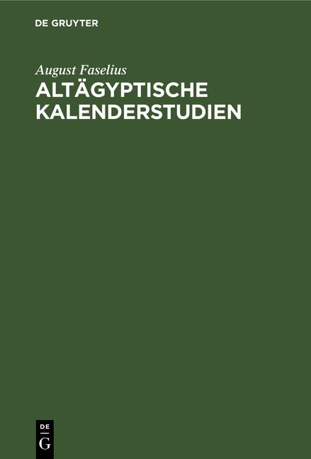 Produktbild: Alt&auml;gyptische Kalenderstudien