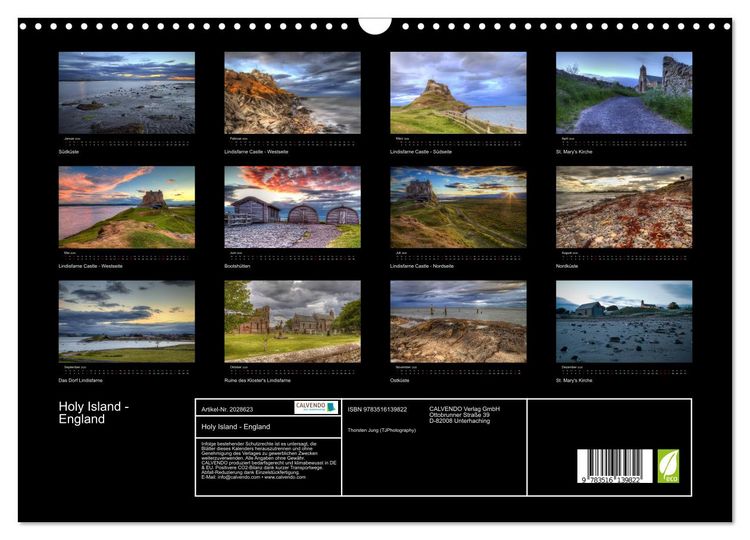 Produktbild: Holy Island - England (Wandkalender 2026 DIN A3 quer), CALVENDO Monatskalender