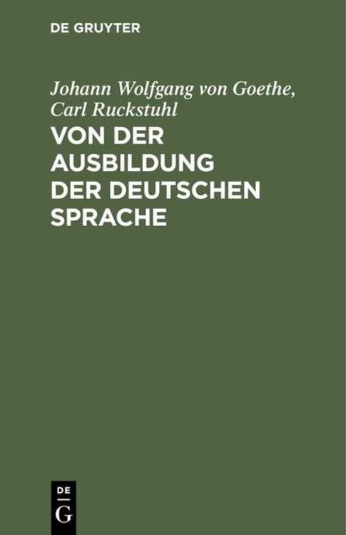 Produktbild: Von der Ausbildung der deutschen Sprache