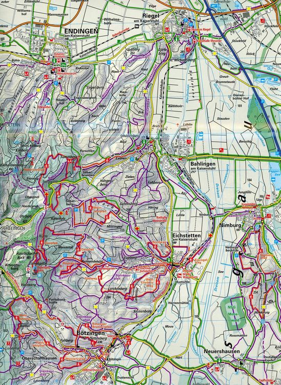 Produktbild: K&uuml;mmerly+Frey Outdoorkarte Deutschland 25 Freiburg im Breisgau, Kaiserstuhl 1:35.000