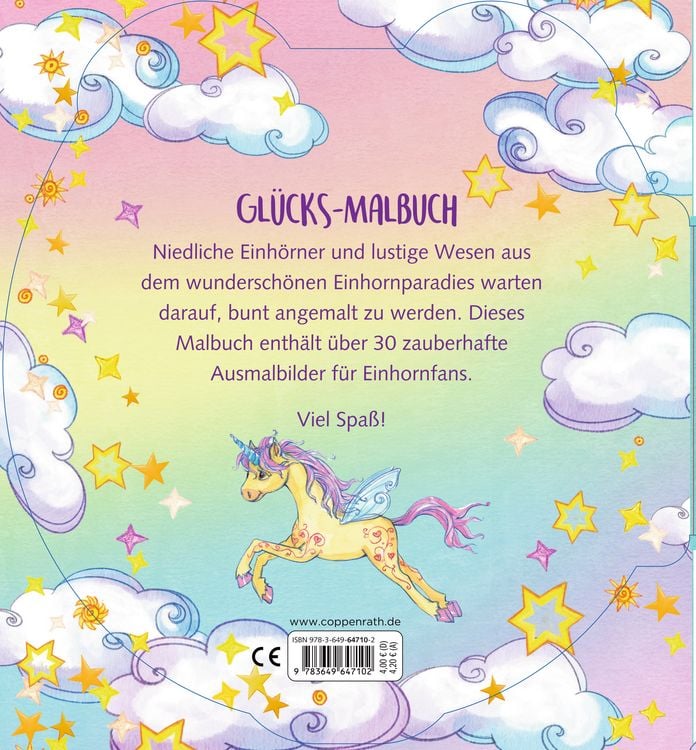 Produktbild: Gl&uuml;cks-Malbuch - Einhorn-Paradies