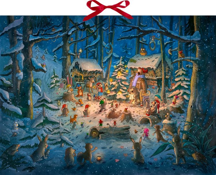 Produktbild: Wand-Adventskalender &ndash; Tierischer Chor im Winterwald