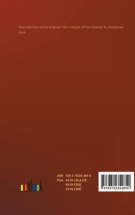 Produktbild: The Critique of Pure Reason