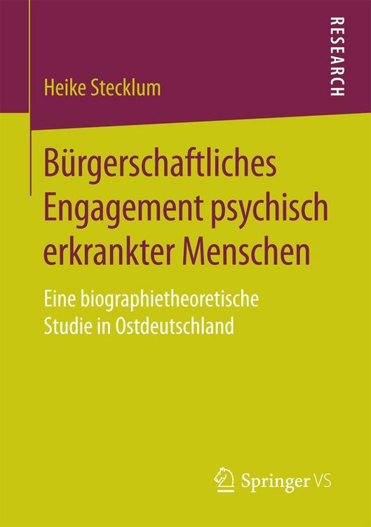 Produktbild: B&uuml;rgerschaftliches Engagement psychisch erkrankter Menschen