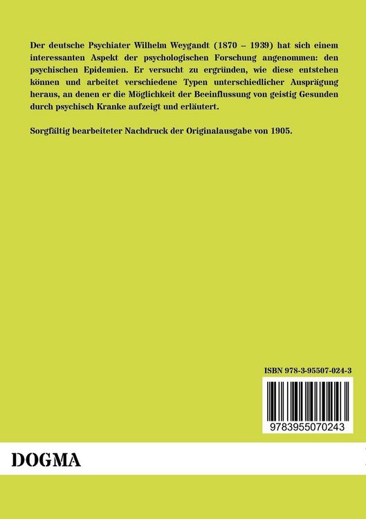 Produktbild: Beitrag zur Lehre von den psychischen Epidemien