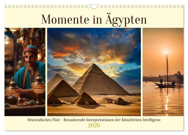 Produktbild: Momente in &Auml;gypten (Wandkalender 2026 DIN A3 quer), CALVENDO Monatskalender