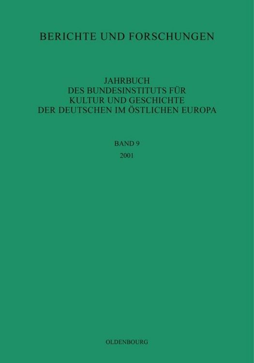 Produktbild: Jahrbuch des Bundesinstituts f&uuml;r Kultur und Geschichte der Deutschen im &ouml;stlichen Europa / 2001