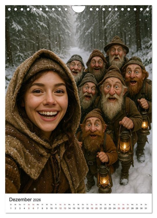 Produktbild: M&auml;rchenhafte Selfies (Wandkalender 2026 DIN A4 hoch), CALVENDO Monatskalender