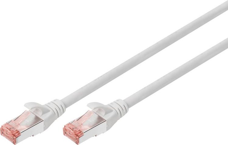 Produktbild: Digitus DK-1644-070 RJ45 Patchkabel CAT 6 S/FTP 7.00 m Grau Halogenfrei, verdrillte Paare, mit Rastnasenschutz, Flammwidrig 1 St.