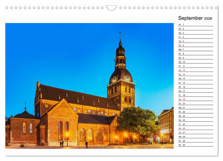 Produktbild: Ein Wochenende in Riga (Wandkalender 2026 DIN A3 quer), CALVENDO Monatskalender