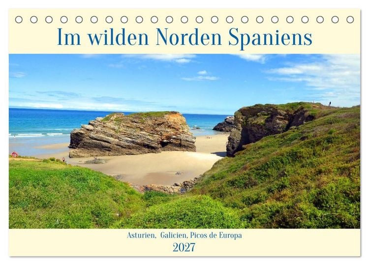 Produktbild: Im wilden Norden Spaniens, Asturien, Galicien, Picos de Europaa (Tischkalender 2027 DIN A5 quer), CALVENDO Monatskalender