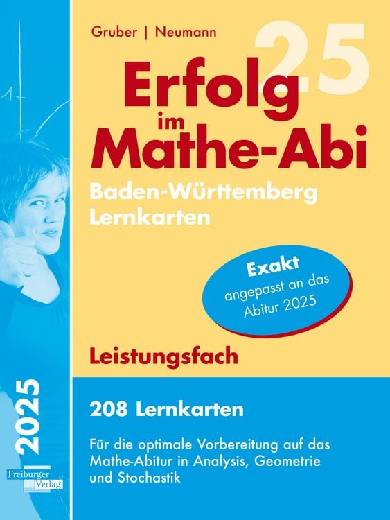 Produktbild: Erfolg im Mathe-Abi 2025, 208 Lernkarten Leistungsfach Allgemeinbildendes Gymnasium Baden-W&uuml;rttemberg