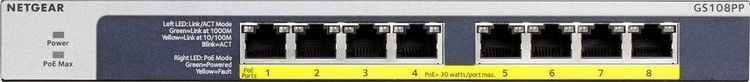 Produktbild: NETGEAR 8-Port GB Ethernet PoE+ Unmanaged Switch, l&uuml;fterlos (Metallgeh&auml;use)