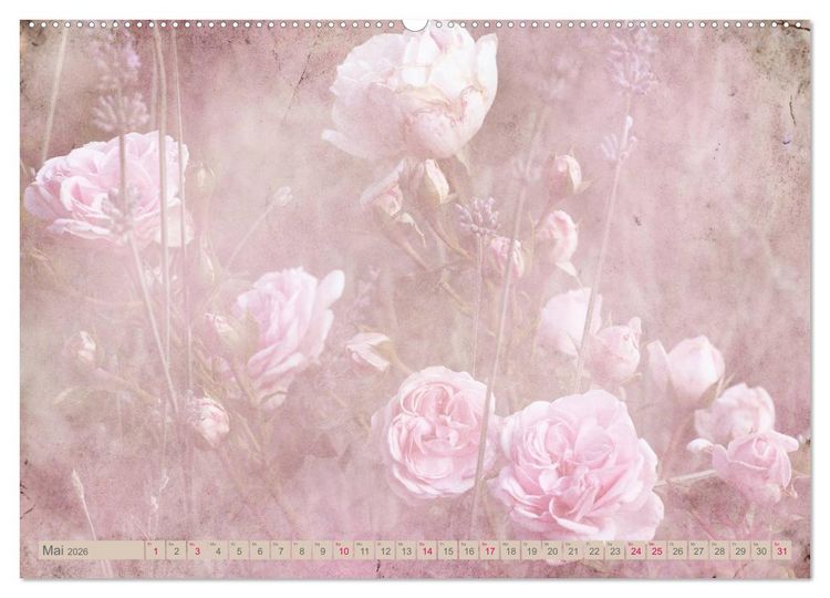 Produktbild: Rosenduft Shabby Chic Style (Wandkalender 2026 DIN A2 quer), CALVENDO Monatskalender