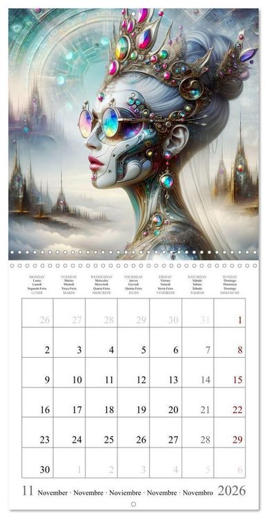 Produktbild: Cyborg Beauties (Wall Calendar 2026 12 &times; 12 Inch) CALVENDO 12 Month Wall Calendar