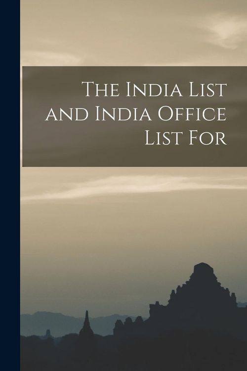 Produktbild: The India List and India Office List For