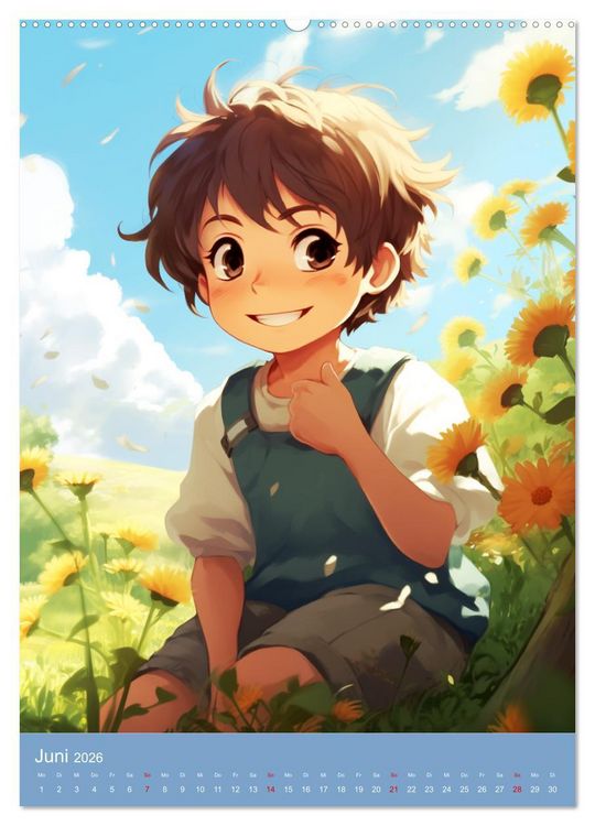 Produktbild: Manga-Boys. Die Abenteuer liebenswerter Jungs (hochwertiger Premium Wandkalender 2026 DIN A2 hoch), Kunstdruck in Hochglanz