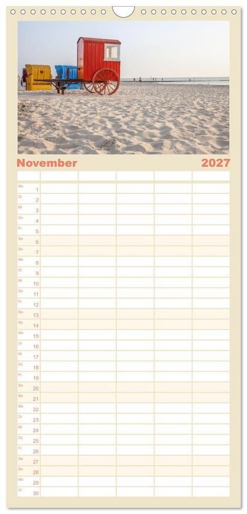 Produktbild: Familienplaner 2027 - Moin Borkum mit 5 Spalten (Wandkalender, 21 x 45 cm) CALVENDO