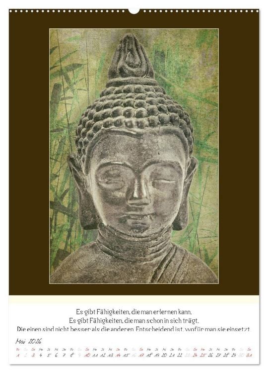 Produktbild: Der Buddhistische Weisheiten Kalender (Wandkalender 2026 DIN A2 hoch), CALVENDO Monatskalender