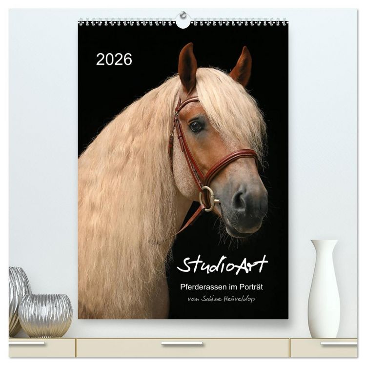 Produktbild: StudioArt Pferderassen im Portr&auml;t (hochwertiger Premium Wandkalender 2026 DIN A2 hoch), Kunstdruck in Hochglanz