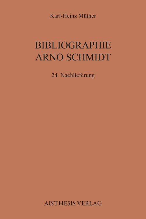 Produktbild: Bibliographie Arno Schmidt